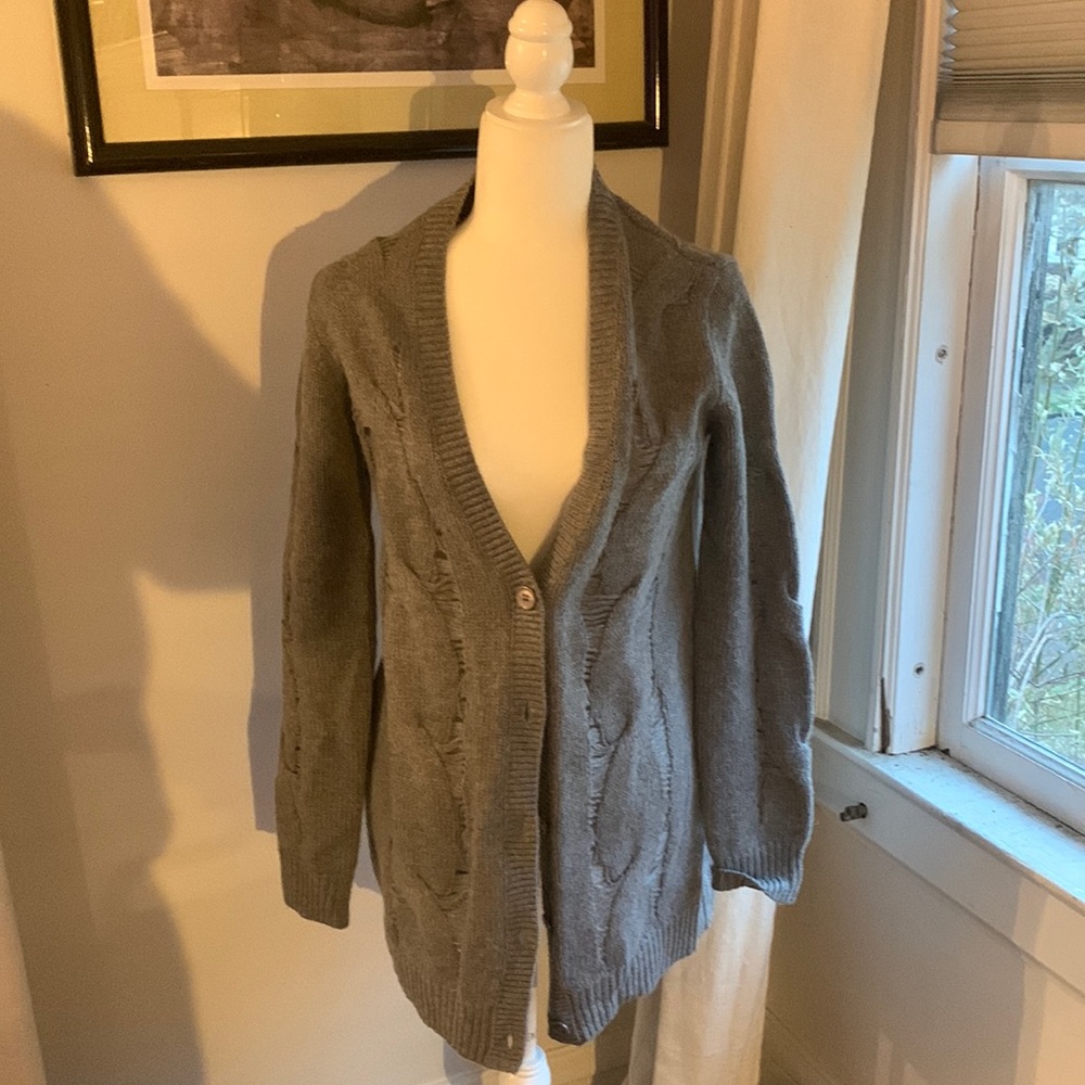 AG distressed cardigan
